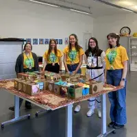 Our students running their own workshop as part of Edinburgh Science Festival