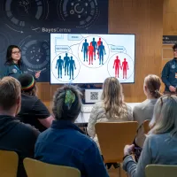 Two of our students presenting at their Edinburgh Science Festival 2026 workshop