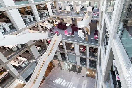 Interior atrium at the Bayes Centre