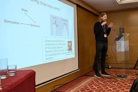 Luke presenting during the workshop