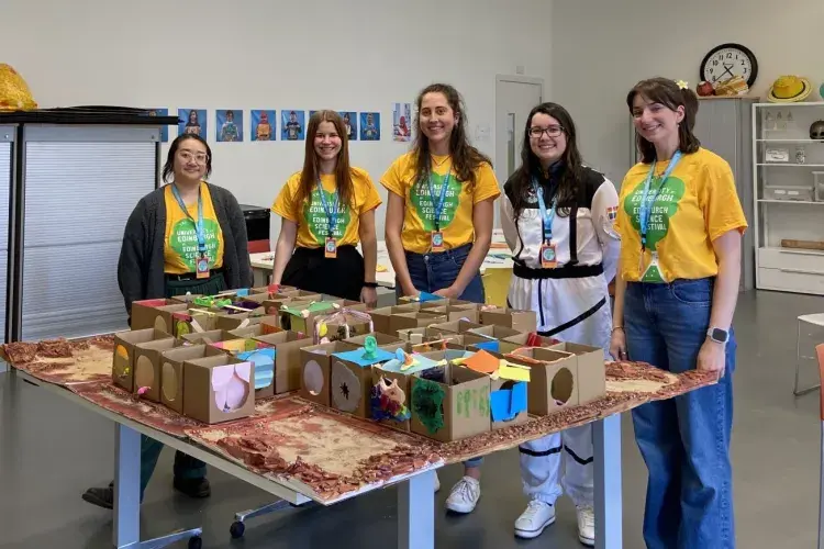 Our students running their own workshop as part of Edinburgh Science Festival