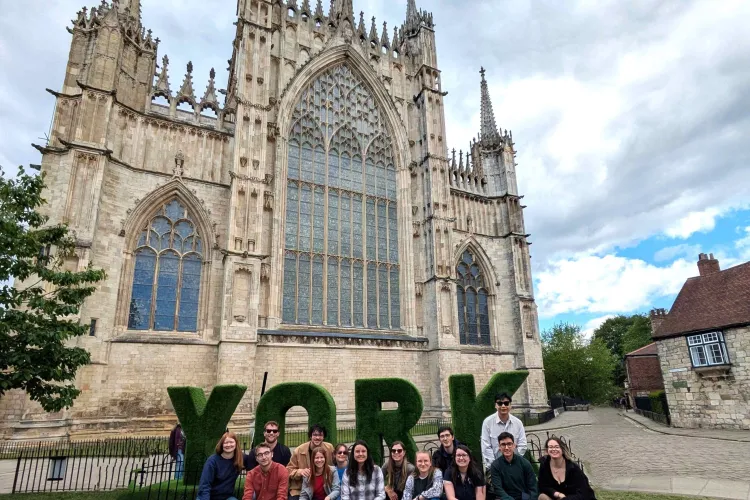 Our students in front of York cathedral while attending a joint-CDT conference