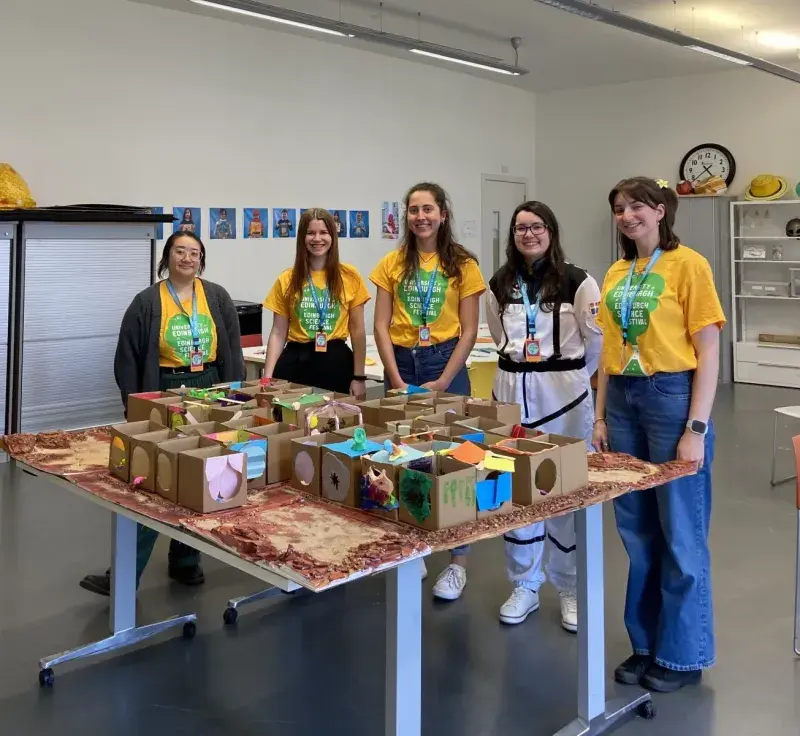 Our students running their own workshop as part of Edinburgh Science Festival