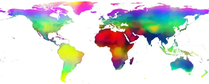 Heat map of zoonotic disease hotspots