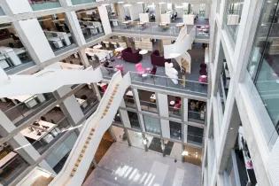 Interior atrium at the Bayes Centre