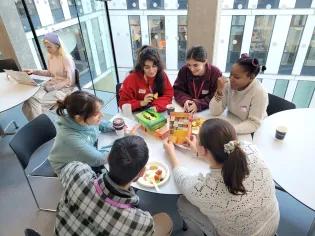 Precision Medicine and AI4BI students playing boardgames