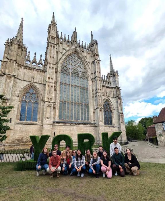 Our students in front of York cathedral while attending a joint-CDT conference