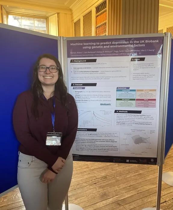 Our student Bianca presenting her poster