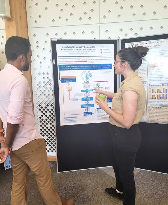 Our student Nuria presenting her poster
